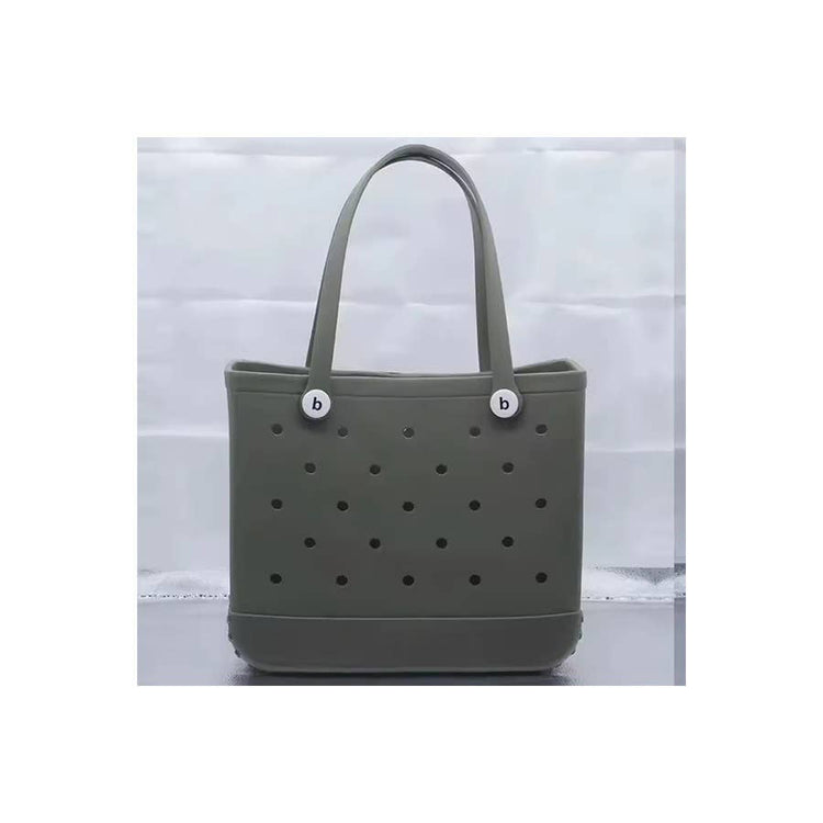 Summer Rubber Tote Solid Color Jelly Beach Bags