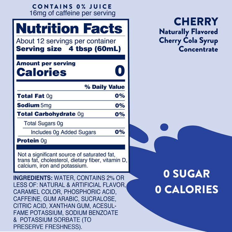 Sugar Free Cherry Cola Syrup
