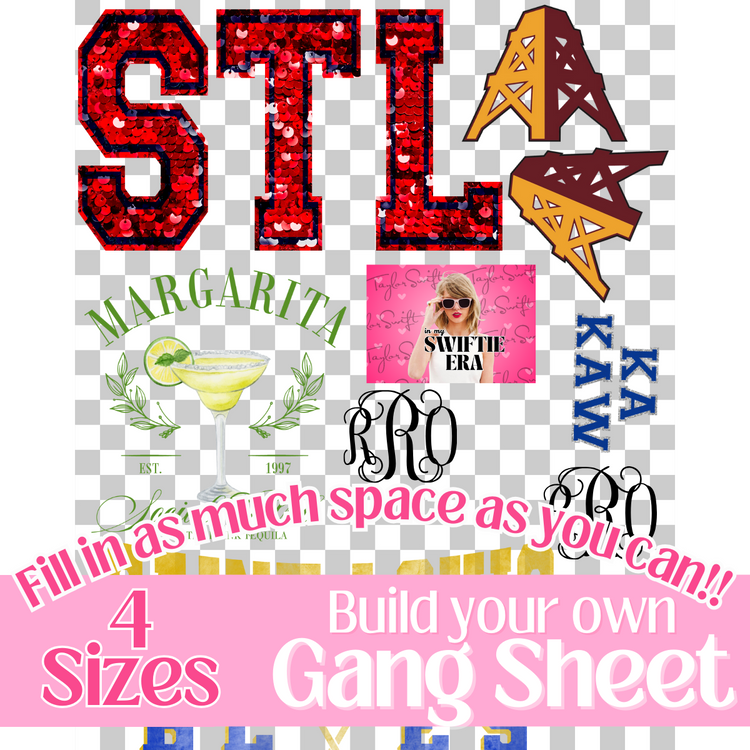 Custom DTF Gang Sheets* Read entire listing