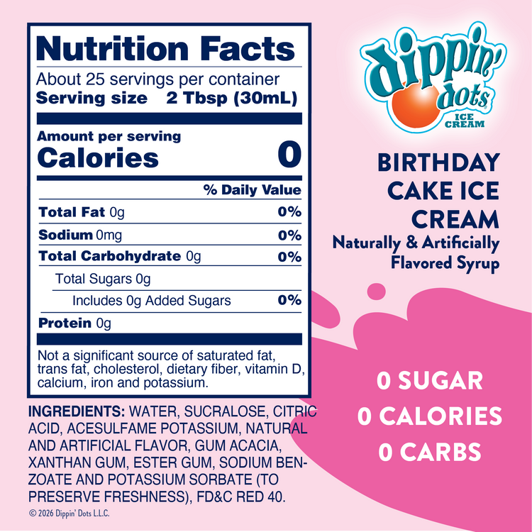 Dippin' Dots® Birthday Cake Ice Cream Syrup