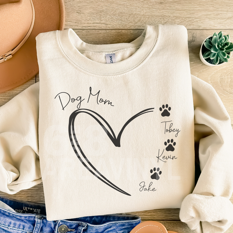 Dog Mom, Cat Mom, Fur mama heart template SVG
