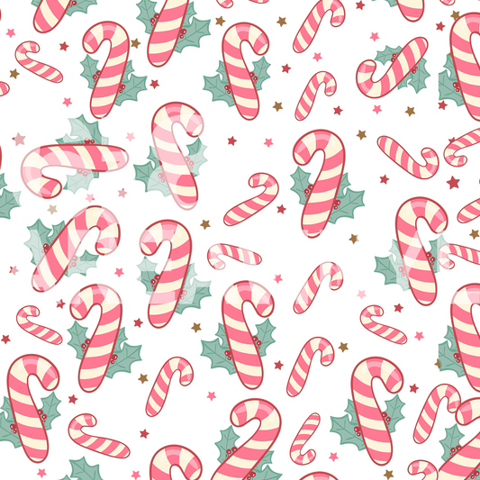 Pink Candy Canes on white