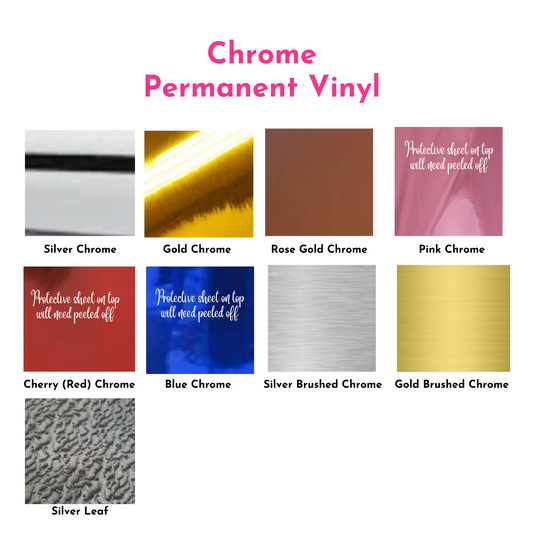 Chrome Permanent Adhesive Vinyl