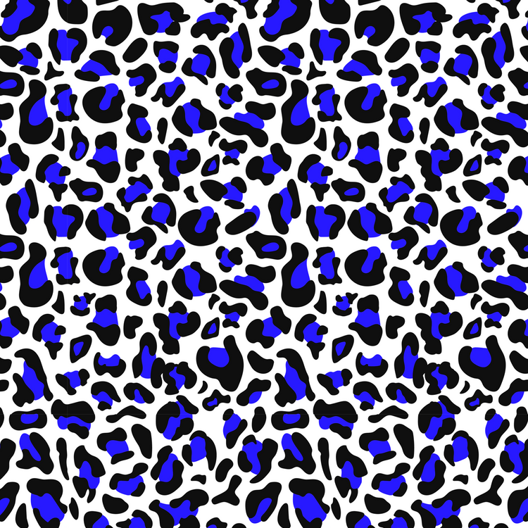 Blue Animal Print