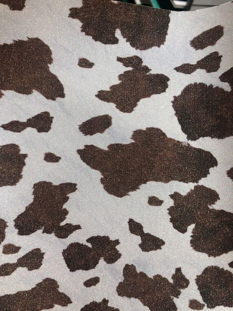 Large cow spot glitter htv