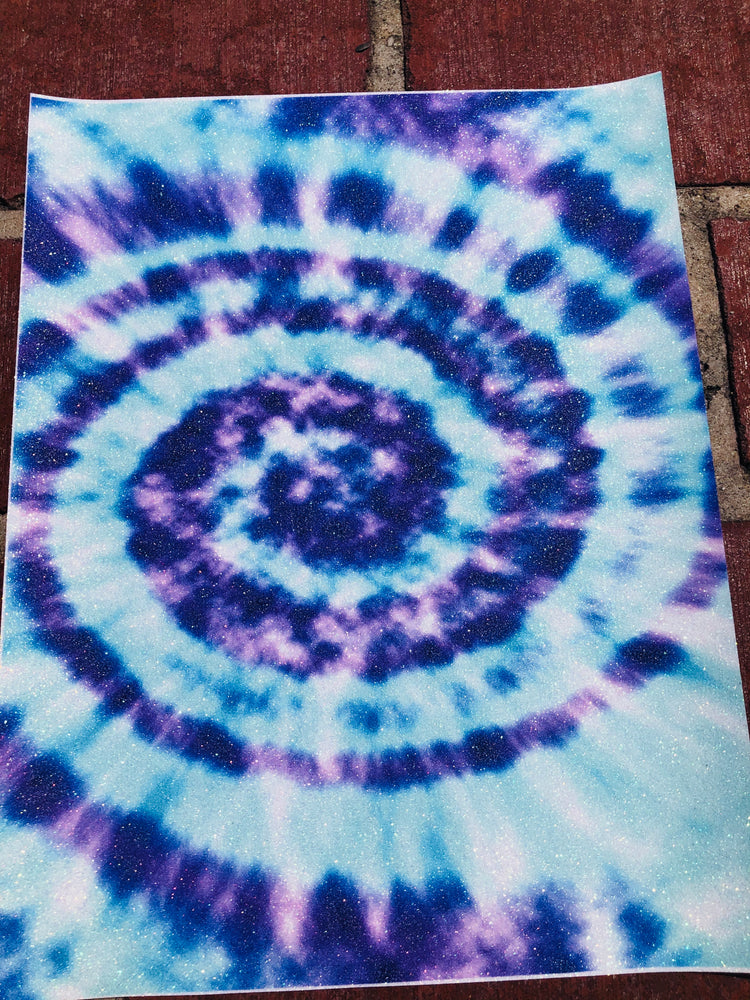 Electric purple tie dye glitter