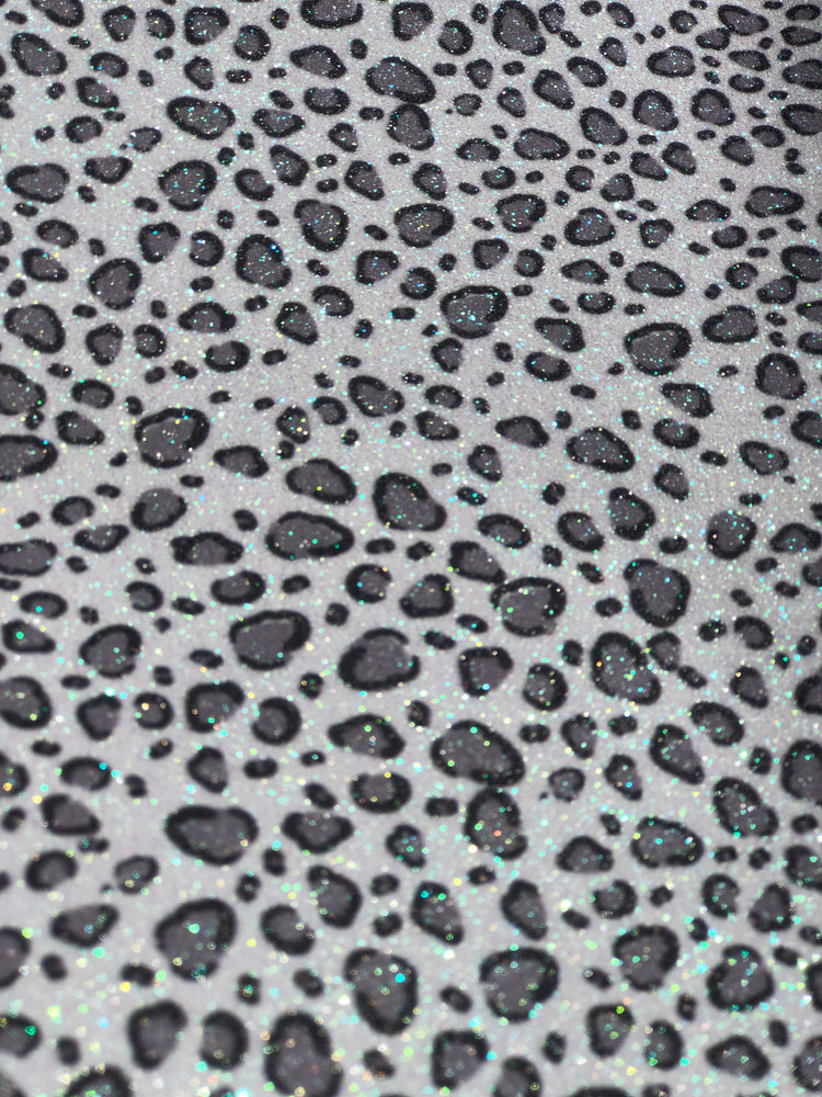 Snow leopard glitter htv