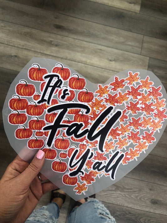 It’s fall y’all fall heart HTV transfer