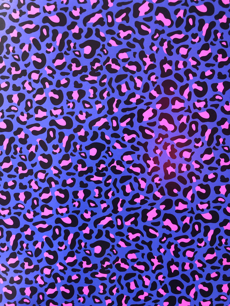 Pink and blue animal print