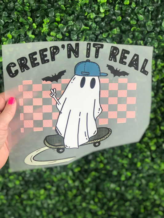 Creep’n it Real ghost htv transfer