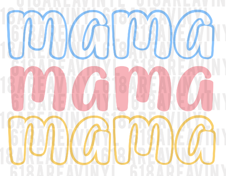 PNG file DIGITAL DOWNLOAD Mama stacked