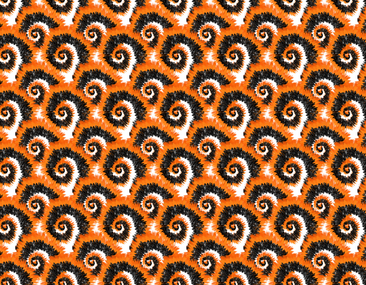 orange black tie dye