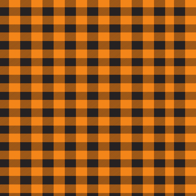 Orange & Black Plaid