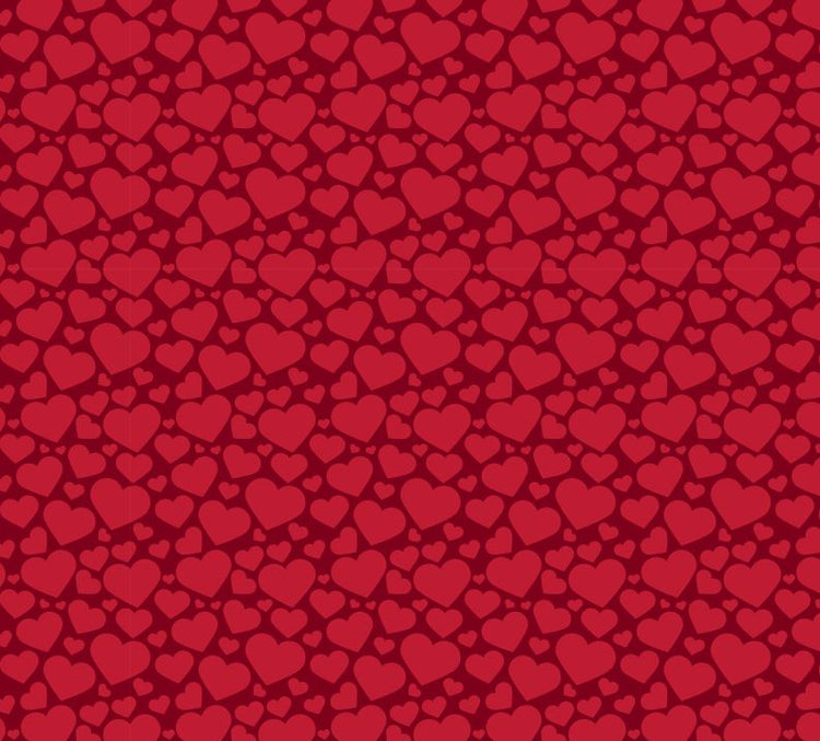 red hearts on red
