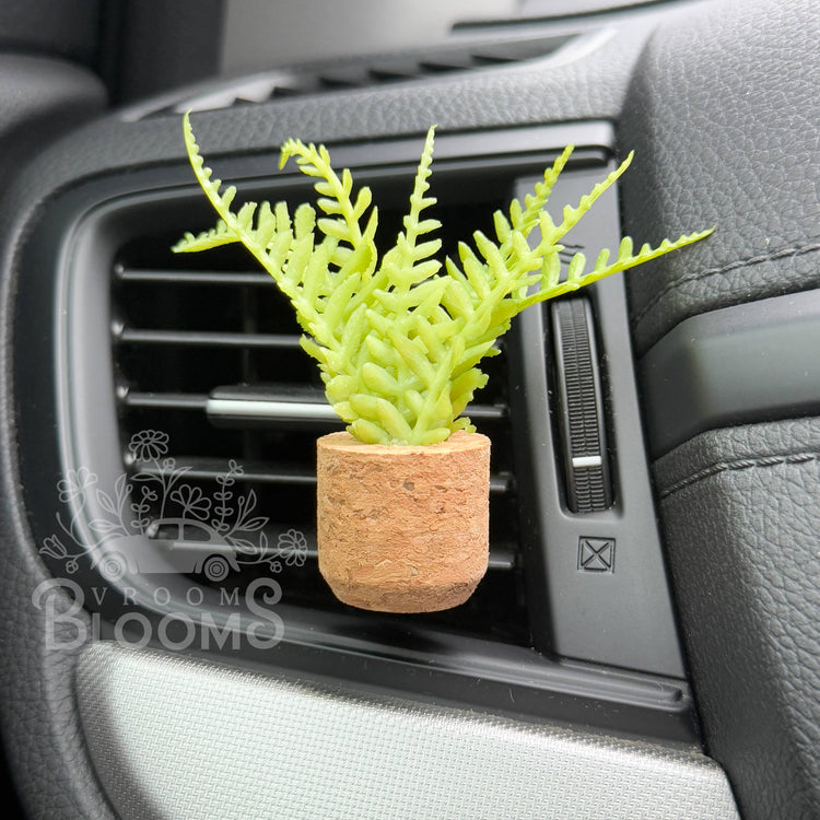 Fern Plant Vent Clip Car Air Freshener Diffuser (Reusable)