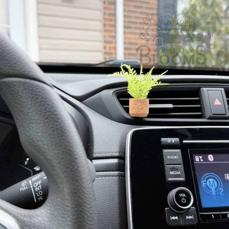 Fern Plant Vent Clip Car Air Freshener Diffuser (Reusable)