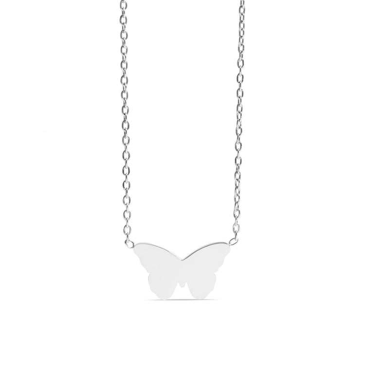 18K Gold PVD Stainless Steel Engravable Butterfly Necklace