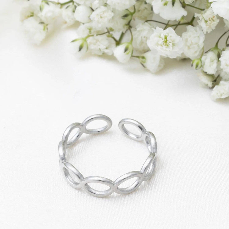 18k Gold PVD Stainless Steel Open Loop Adjustable Ring