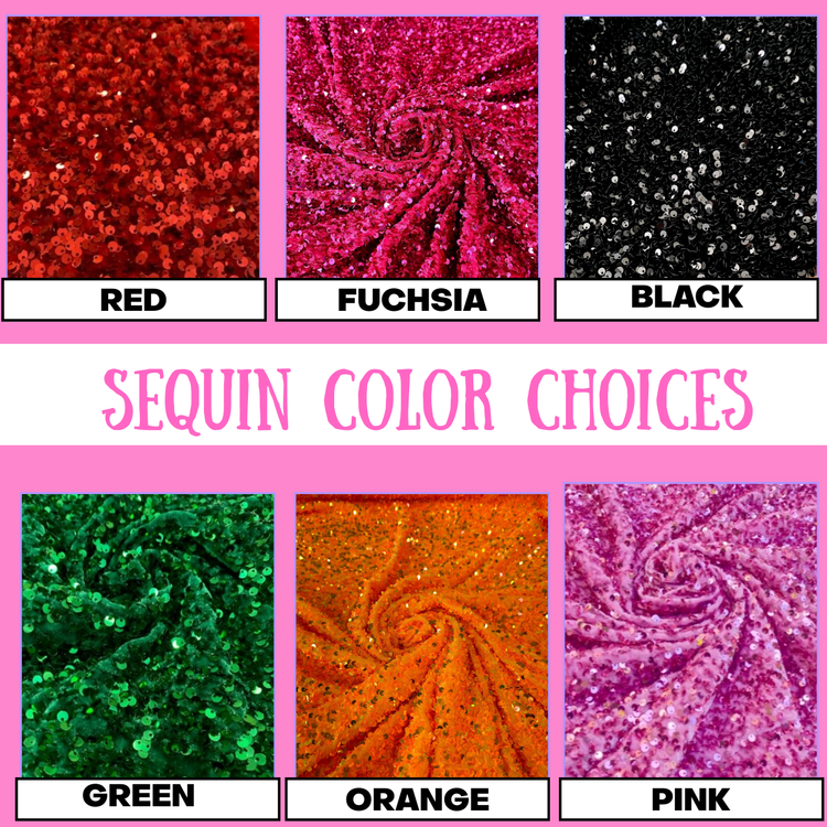 Sequin Custom Embroidered T-Shirt or Sweatshirt