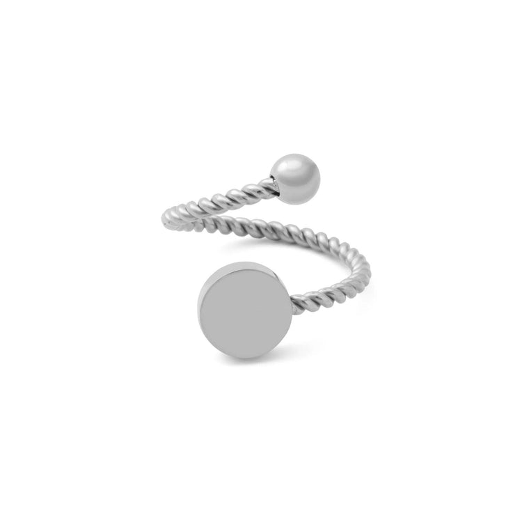 18K Gold PVD Stainless Steel Engraveable Adjustable Ring