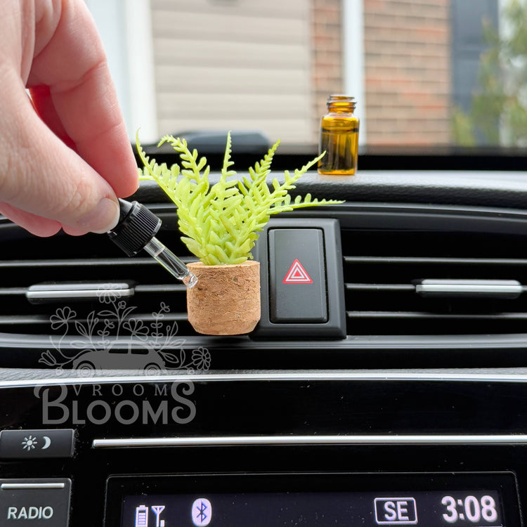 Fern Plant Vent Clip Car Air Freshener Diffuser (Reusable)