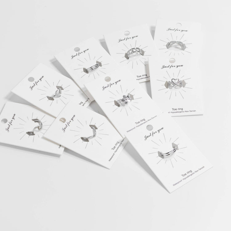 18K Gold PVD Stainless Steel Adjustable Double Bar Toe Ring