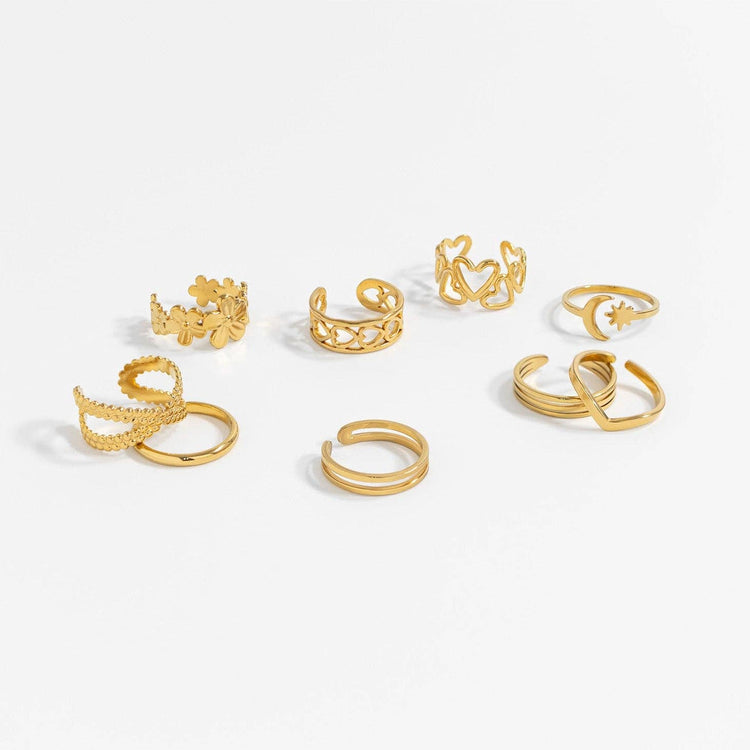 18K Gold PVD Stainless Steel Adjustable Double Bar Toe Ring