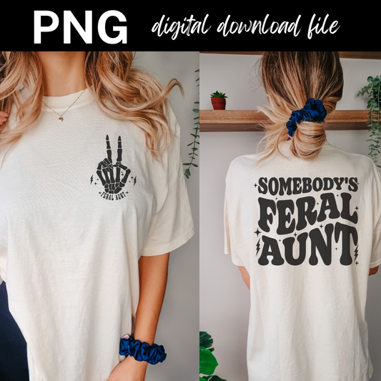 Somebody's Feral Aunt PNG Pocket and Back