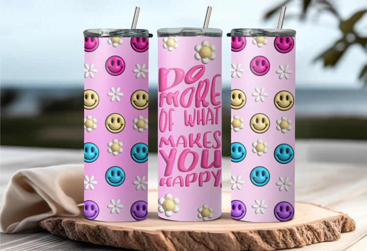 Smiley Face 3D Inflated Tumbler