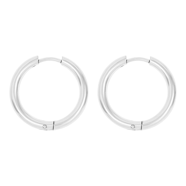 18K Gold PVD Stainless Steel Circle Huggie Hoop Earrings
