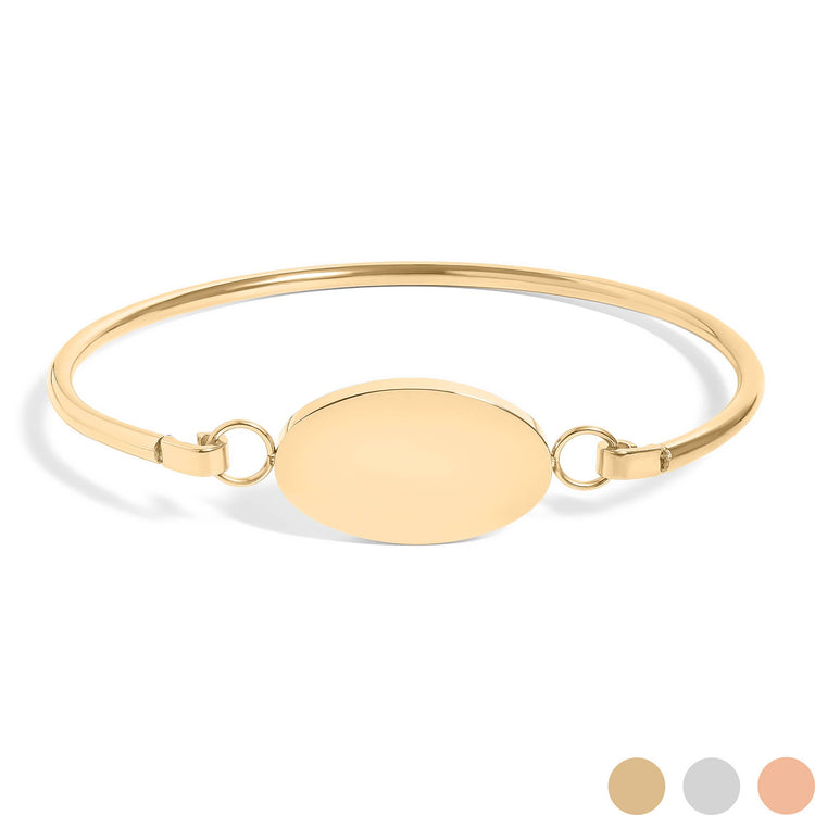 Stainless Steel Oval Engravable Bracelet