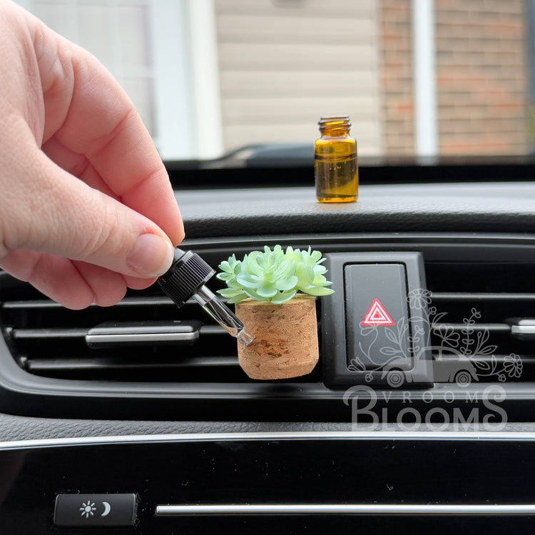 Aqua Succulent Vent Clip Car Air Freshener Diffuser Reusable