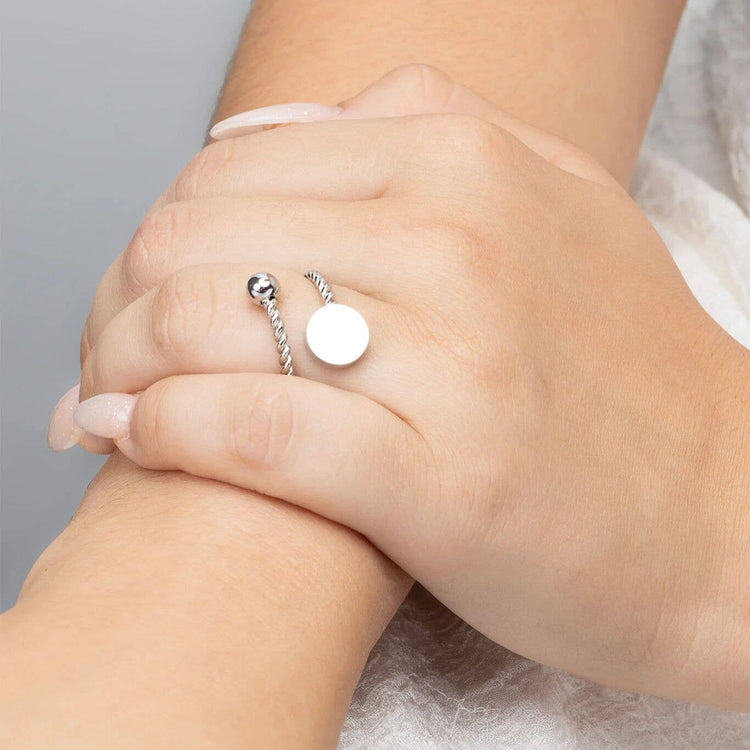 18K Gold PVD Stainless Steel Engraveable Adjustable Ring