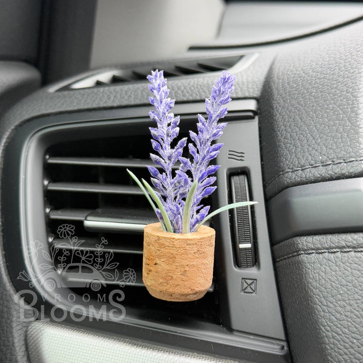 Lavender Flower Vent Clip Car Air Freshener (Reusable)