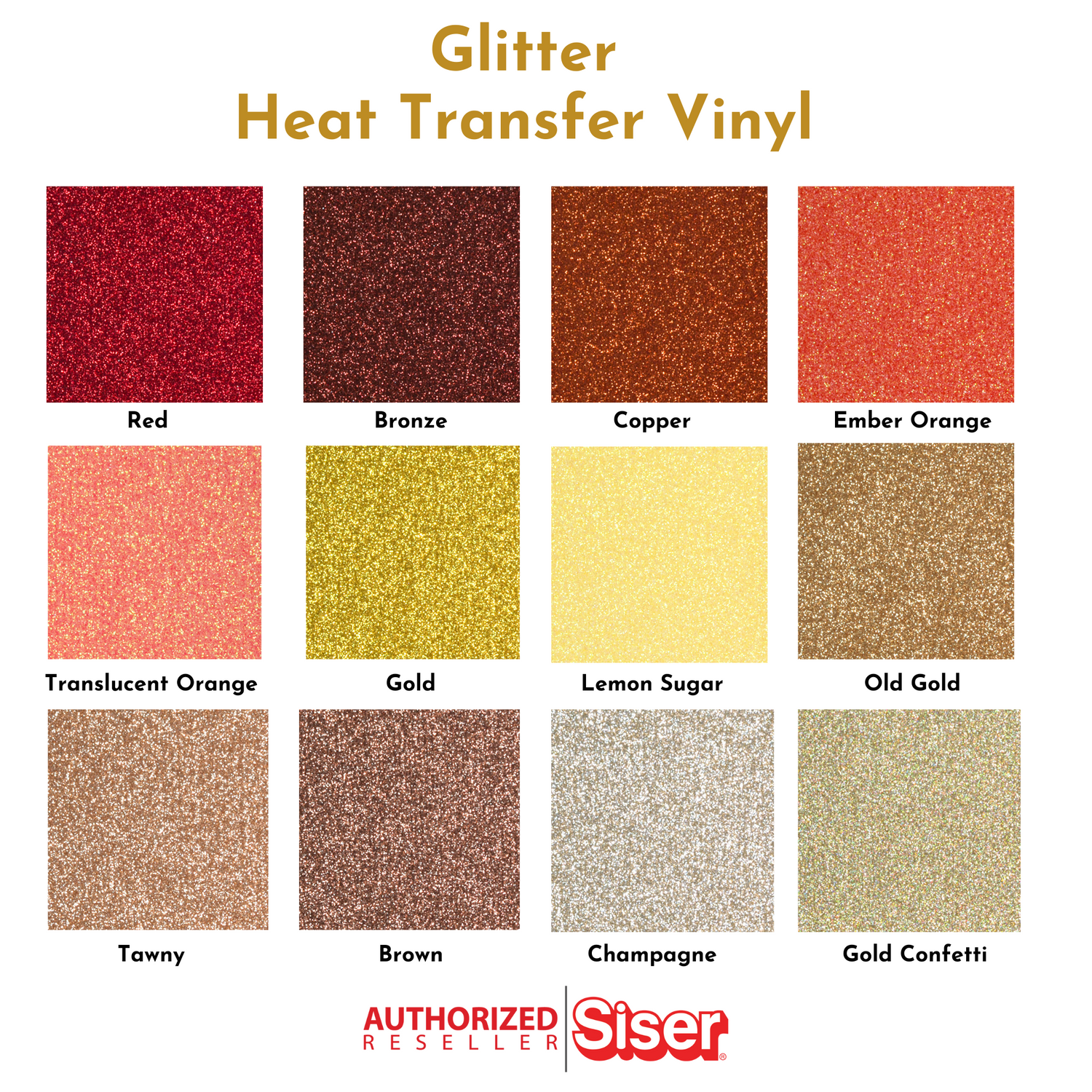 Siser Glitter HTV Gold Confetti Choose Your Length