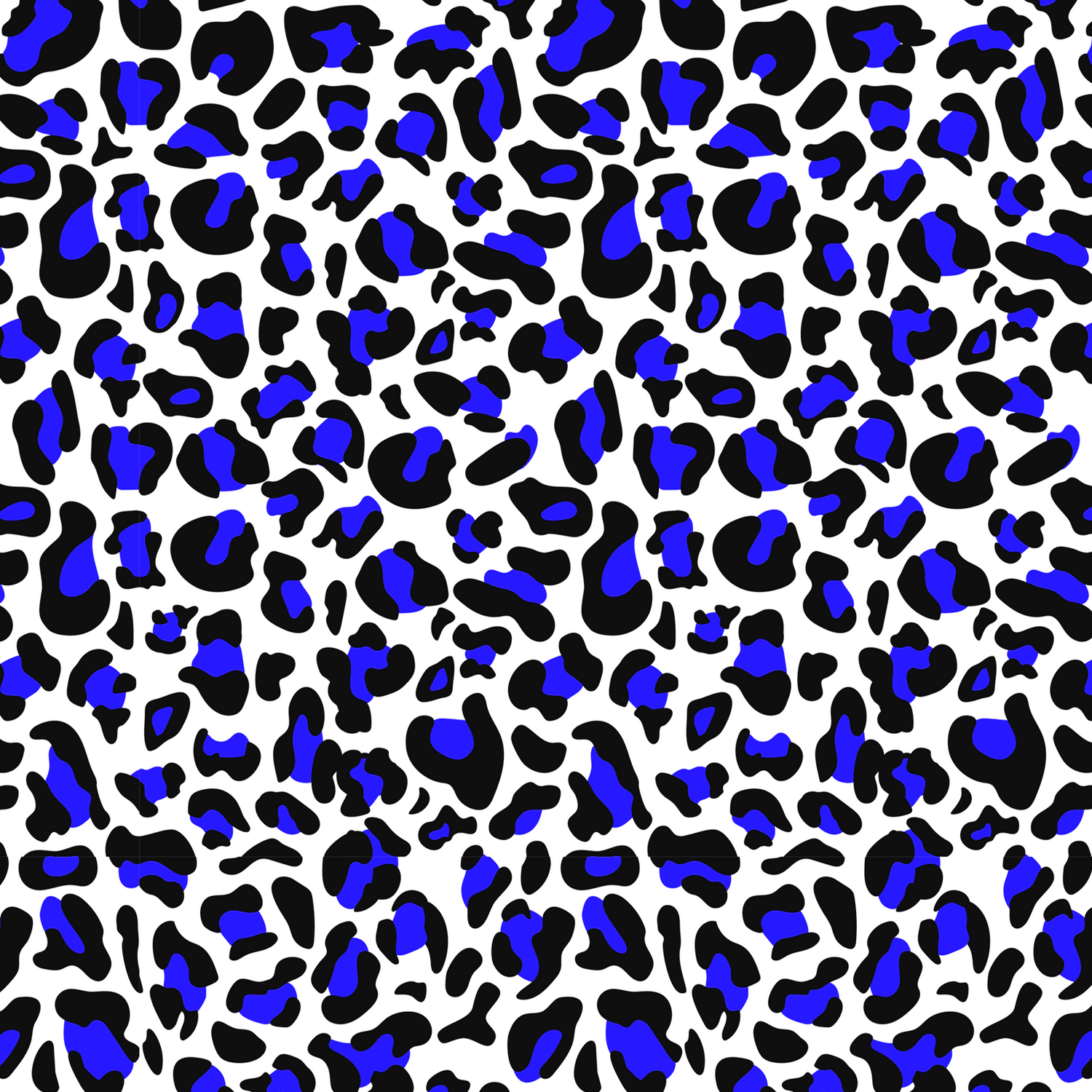 For Print Blue Blue Zebra Print Pattern