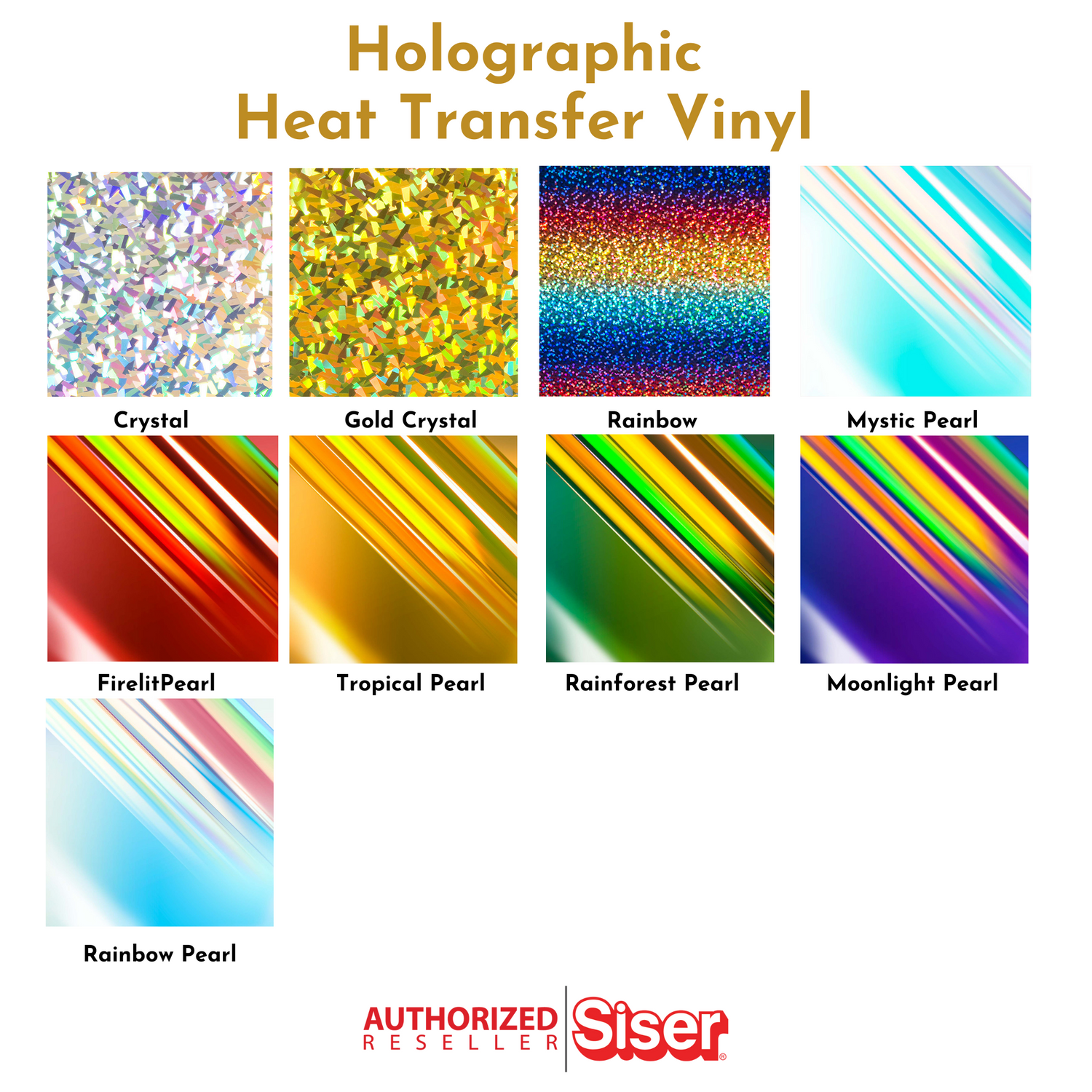 Rainbow Black Holographic Glitter - Heat Transfer Vinyl Sheets