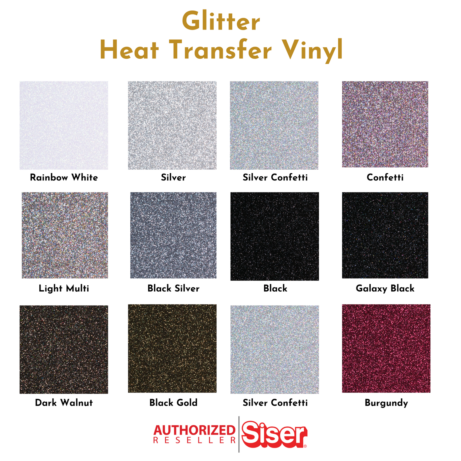 Siser Glitter Heat Transfer Vinyl (HTV) - Galaxy Black