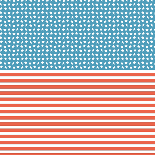 Retro half stars half stripes