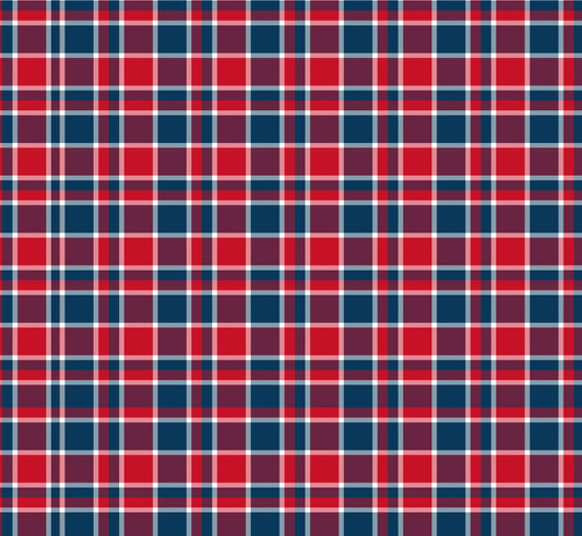 Red and navy plaid