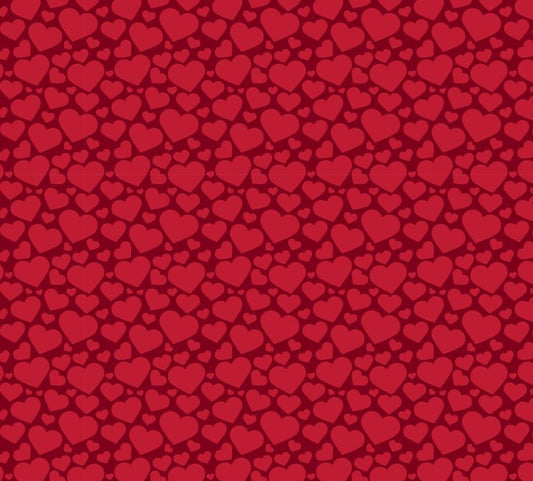 red hearts on red